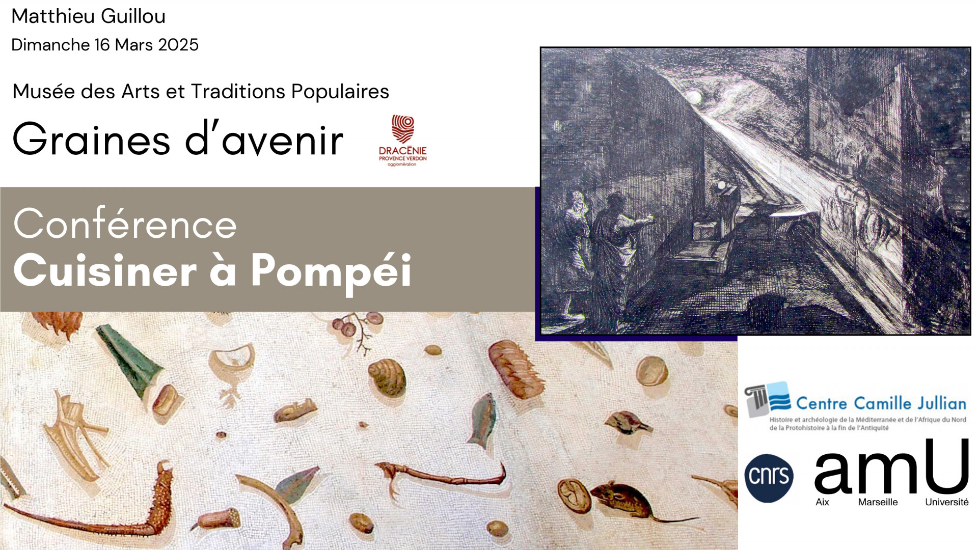 Conférence cuisiner à Pompéi